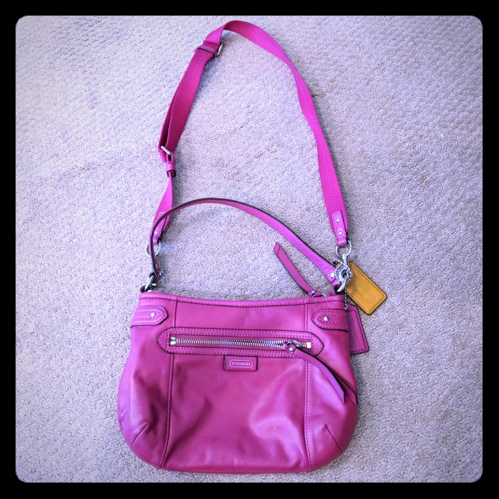 Magenta pink Coach purse